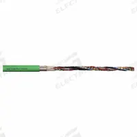 CHAINFLEX Measuring System Cable: (4) Shielded Twisted Pr 24 AWG (0.25)/(2) Pr 20 AWG (0.50), Green (MPN CF113-035-D). Key specifications — Conductor Grouping: (4) Shielded Twisted Pair 24 AWG/(2) Pair 20 AWG; Overall Length: Order by the Foot; Minimum Bend Radius Factor - Fixed: 4 x OD; Minimum Bend Radius Factor - Flexible: 6 x OD; Brand: CHAINFLEX.