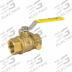 JOMAR VALVE Manual Two-Way Ball Valve: 3/4 in, Brass, Straight, Press x Press, Full Port Ball Port (MPN 170-104). Key specifications — Brand: JOMAR VALVE; Handle: Locking Lever.