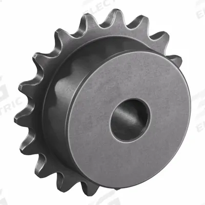 TSUBAKI Sprocket: One-Sided Hub, For Single Strands, 35, 18 Teeth, 2.16 in Pitch Dia - Size 35 Plain-Bore Roller Chain Sprockets