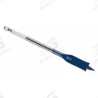 BOSCH Spade Drill Bit: 9/16 in Drill Bit Size, 6 in Overall Lg, Painted, 1/4 in Shank Hex Size (MPN DSB1006). Key specifications — attr277223: BOSCH; attr255674: Painted; attr255683: High Speed Steel.
