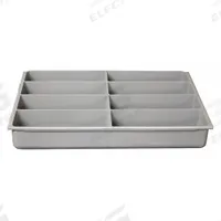 Compartment Drawer Insert: 13 3/8 in x 9 1/4 in x 2 in, 6 25/64 in x 2 13/64 in, 8 Compartments (MPN 229-95-08-IND). Key specifications — Color: Gray; Compartment HxWxD: (8) 6-25/64 in x 2-13/64 in; Removable Dividers: No; Compatible Manufacturer Model Number: 226-95; Brand: DURHAM MFG.