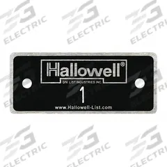 HALLOWELL Numbers 1 to 10: 2 3/8 in x 1 in, 10 Plates, 1 to10, Aluminum, Black with White Lettering (MPN NPH1-10). Key specifications — Manufacturer Part Number: NPH1-10; Brand: HALLOWELL; Material: Aluminum; Number Range: 1 to10; Product Type: Number Plates; Color: Black with White Lettering.