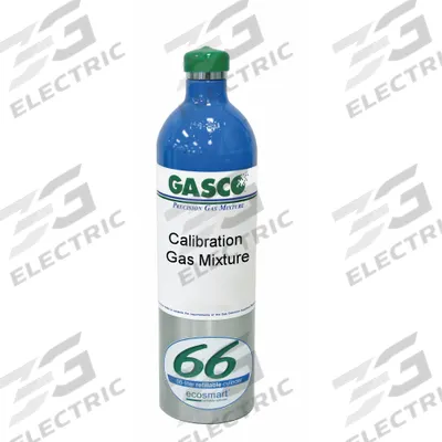GASCO Calibration Gas: Nitrogen, Refillable, +/-5% Accuracy, C6H14/CO/H2S/O2 - Calibration Gases for Portable Gas Detectors