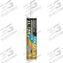 LIQUID NAILS Construction Adhesive: Fuze*It, 9 fl oz, Cartridge, Gray, 50 g/L VOC Content Wt (MPN LN-2000). Key specifications — Adhesive Color: Gray.