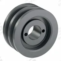 APPROVED VENDOR V-Belt Pulley: 2AK39, 2 Groove, 3.75 in OD, Bushed Bore, H/QT, Cast Iron (MPN 2AK39H). Key specifications — Pulley Industry Number: 2AK39; Pitch Diameter: 3.5 in (4L, A); For Belt Section (broad, with similar types): 4L, A, or AX.