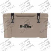 GRIZZLY COOLERS Grizzly Cooler 45qt Tan: Tan, 42 Cans, 45 qt Cooler Capacity, 10 day Ice Retention (MPN 4400737). Key specifications — Brand: GRIZZLY COOLERS; Drain Plug: Not Included; Wheels Included (FILTER): No.
