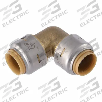 SHARKBITE MAX Push-Fit Elbow Fitting: 1/2 in OD x 1/2 in OD Size - Standard Brass Push-to-Connect Tube Fittings