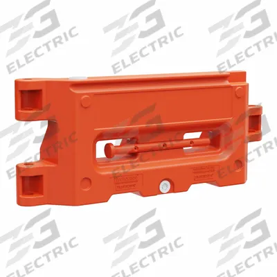 PLASTICADE Traffic Barrier: 32 in Overall Ht, 79 in x 32 in, Engineer, Reflective - Jersey Barriers