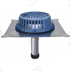 ZURN Roof Drain: 13 5/8 in Overall Dia, 17 in Overall Ht, 18 1/2 in Overall Wd, 18 1/2 in Overall Lg (MPN RD2150-SS3). Key specifications — Connection Type: Gasket; Includes: Clamp Collar; Dome Material: Cast Iron; Brand: ZURN.