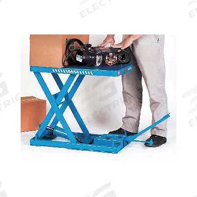 BISHAMON Scissor Lift Table: Electric, 550 lb Load Capacity, 28 in Max Lifting Ht - Fixed-Top Electric Lift Tables