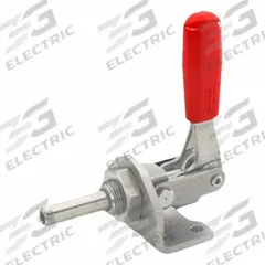 JW WINCO Push-Pull Toggle Clamp: Flange Base Mounting, Std Clockwise Handle, 146 mm Arm Lg, M10 (MPN 843.1-340-ASW-NI). Key specifications — Plunger Thread: M10; Brand: JW WINCO.