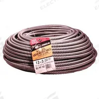SOUTHWIRE Metal Clad Cable: 12 AWG, 3 Conductors, Copper, 250 ft, Galvanized Steel, Std, THHN (MPN 55275001). Key specifications — Brand: SOUTHWIRE.