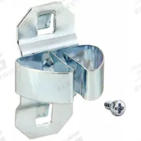 APPROVED VENDOR Standard Spring Clip: 1 1/4 in x 1 3/8 in, Hanging, Surface, Silver (MPN 6YE13). Key specifications — Mounting Type: Surface; Finish: Zinc-Plated; Color: Silver; Accessory Type: Standard Spring Clip; Locking System: Hanging; Brand: APPROVED VENDOR.