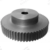 DAYTON Timing Pulley: Curvilinear, Fixed, For HTD Timing Belt Section, For 6 mm Belt Wd, 56 Teeth (MPN 56-3M06-6A4). Key specifications — Brand: DAYTON; Finish: Clear Anodized; For Belt Series: Powerhouse®.