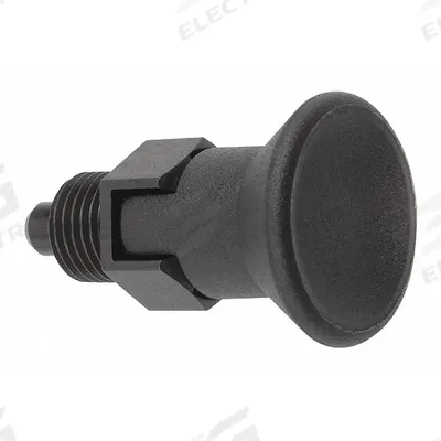 KIPP Indexing Plunger: Locking, Steel, M12x1.5 Thread - Locking Short-Pin Pull-Knob Indexing Plungers