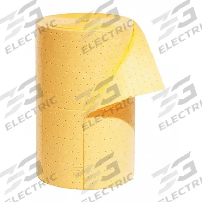 PIG Sorbent Roll: 150 ft Lg, 24 in Wd, Yellow, Polypropylene, 150 ft Roll Lg - Sorbent Rolls