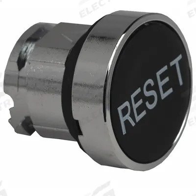 SCHNEIDER Flush Push Button: Black, 22 mm Mounting Size, Metallic - Flush-Mount & Recessed Push-Button Operators