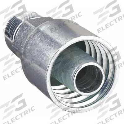 Parker Hydraulic Crimp Fitting: Steel x Steel, Straight, -4 For Hose Dash Size - Parker Crimp Hydraulic Hose Fittings with NPTF Connection