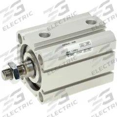 SMC Compact Cylinder: 80 mm Bore Dia, 100 mm Stroke Lg, Tapped Hole/Through Hole Mounting, Aluminum (MPN C55B80-100M). Key specifications — attr946022: Through Hole; attr946024: Single Rod; attr946038: C55; attr1123057: Rotating Rod; attr945997: SMC.