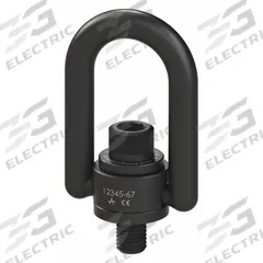 ADB HOIST RINGS Hoist Ring: Pivot/Swivel, Black Oxide-Coated Steel, M8-1.25, Max. 880 lb (MPN 34212). Key specifications — attr994472: ADB HOIST RINGS; attr994492: M8-1.25; attr998493: Pulling.
