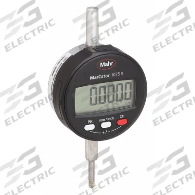 MAHR Digital Indicator: 0 in to 0.5 in /0.001 mm to 12.7 mm, Inch/Metric, 0.02 mm Accuracy - Digital Indicators with Removable Flat Back