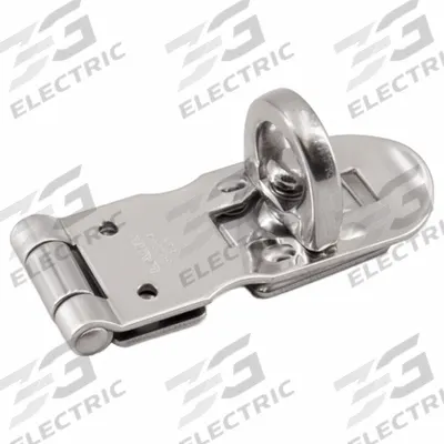 SUGATSUNE Hasp: Stainless Steel, 15/16 in Ht, 15/16 in Lg - Locking Hasps