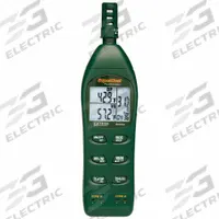 EXTECH Hygro Thermometer Psychrometer: Onboard, Included, 9 in x 2.2 in x 1.7 in, -4°F to 122°F (MPN RH350-NIST). Key specifications — Brand: EXTECH; Calibration Certificate: Included.
