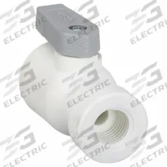 PARKER Manual Two-Way Ball Valve: 1/4 in, Polypropylene, Straight, Push x Push, Full Port Ball Port (MPN LFPP4VFC4). Key specifications — Brand: PARKER; Handle: Lever.