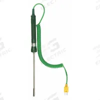 APPROVED VENDOR Air Temperature Probe: -58°F to 1,652°F /-50°C to 900°C, 6.41 in Probe Lg, Type K (MPN 4JPN6). Key specifications — Brand: APPROVED VENDOR; Handle Type: Straight.
