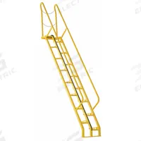 VESTIL Alternating Tread Stairs: 13.5 ft Overall Ht, Steel, 350 lb Load Capacity, Perforated (MPN ATS-10-68). Key specifications — Color: Yellow; Brand: VESTIL.