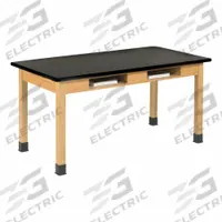 Compartment Table: 24 in Overall Wd, 30 in Overall Ht, 4 ft Overall Lg, ChemGuard, Black, Wood, Oak (MPN C7102BK30N). Key specifications — Brand: DIVERSIFIED SPACES; Countertop Material: ChemGuard.