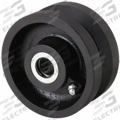 APPROVED VENDOR Track Wheel: 4 in Wheel Dia., 2 in Wheel Wd, 800 lb Load Capacity, Iron, Roller (MPN 5VJ53). Key specifications — attr1099880: No; attr1099886: Black; attr1099891: APPROVED VENDOR.
