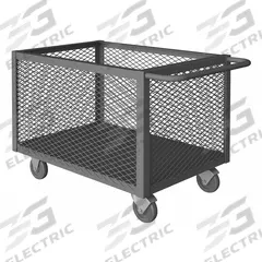 APPROVED VENDOR Box Truck: 1,400 lb, 42 1/2 in L x 24 1/2 in W x 28 1/8 in H, Flat, Std Polyolefin (MPN 4ST-EX-2436-5PO-95). Key specifications — Material: Steel; Color: Gray; Brand: APPROVED VENDOR; Caster/Wheel Configuration: (2) Rigid.