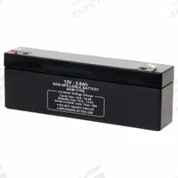 APPROVED VENDOR Sealed Lead Acid Battery: 12V DC, 2.6 Ah Capacity, 2.4 in Ht, 1.4 in Wd, 7.01 in Dp (MPN 5EFF9). Key specifications — Terminal Connection: 0.187 in Faston; Battery Cycle Type: Deep Cycle; Brand: APPROVED VENDOR; Housing Material: ABS.