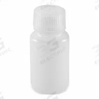 GLOBE SCIENTIFIC Dispensing Bottle: HDPE, 60 mL, 2.02 fl oz, Closure Included, Colorless, 28 mm (MPN 7510060BKS). Key specifications — Brand: GLOBE SCIENTIFIC; Graduated: No; Body Color: Colorless.