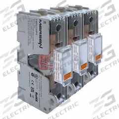 MERSEN Fuse Block: Open Block Design, 3 Pole, 600 V AC, Pressure Plate (MPN FB60J30P3). Key specifications — Brand: MERSEN.