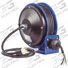 COXREELS Extension Cord Reel: Ratchet Lock, 30 ft Cord Lg, 12 AWG, SJO, Bare Wire Cord Lg, 5-20P (MPN PC10-3012-X). Key specifications — Retractable Cord Ending NEMA Configuration: Bare Wire; Feeder Cord Ending NEMA Configuration: 5-20P; Brand: COXREELS.
