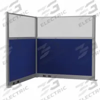 VERSARE Cubicle Wall: 72 in Overall Ht, 72 in Overall Wd, 4 Panels, Royal Blue, Fabric (MPN 1859422). Key specifications — Panel Color: Royal Blue; Brand: VERSARE; Panel Material: Fabric; Window Style: Fluted.