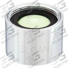 SLOAN Outlet: 0.5 gpm Flow Rate, Laminar Flow Outlet, Metal, Chrome Finish, Female (MPN ETF-1021-A). Key specifications — Includes: Sprayhead; Material: Metal; Product Type: Outlet; Connection Size: 55/64"-27; Brand: SLOAN.
