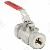 KECKLEY Manual Two-Way Ball Valve: 1/2 in, 316 Stainless Steel, Straight, FNPT x FNPT, One-Piece (MPN BVS6THFSSPGSL-050). Key specifications — Brand: KECKLEY; Handle: Locking Lever.