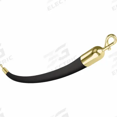 VISIONTRON Barrier Rope: Black, 6 ft Overall Lg, Naugahyde - Barrier Ropes