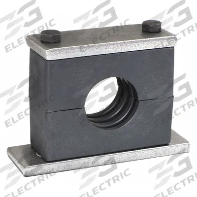 BEHRINGER PIPE SYSTEMS Vibration-Dampening Beta Clamp: Ribbed Bore, Steel Clamp, For 1 Lines (MPN SH4075-PP) - Vibration-Dampening Textured Core Beta Clamps