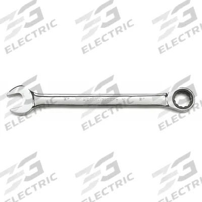 GEARWRENCH Combination Ratcheting Wrench: Alloy Steel, Full Polish Chrome, 1 7/16 in Head Size - SAE 12-Point Ratcheting Combination Wrenches