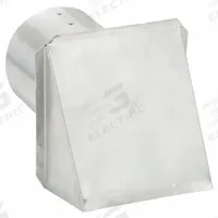 Wall Cap: Smooth Rain Cap, Round, 3 in_4 in Duct, 8011, Aluminum, Silver Finish, Milled, Press Fit (MPN 45PE71). Key specifications — Screen Included: No; Backdraft Damper Included: No; Brand: DAYTON; Product Type: Wall Cap; Color: Silver; Connection Type: Press Fit; Type of Cap/Hood: Wall Cap; Material of Cap/Hood: Aluminum.