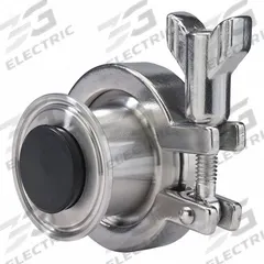 VNE Air Blow Check Valve: Poppet, Inline Valve Body, 2 1/2 in Pipe Size, For Fluids Media, Clamp (MPN EG62C-6L2.5-.5). Key specifications — Average Surface Roughness (Ra): 32 micron-in; Brand: VNE; 3-A Compliance: Meets 3A Sanitary Standards.
