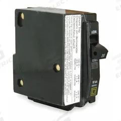 SQUARE D Miniature Circuit Breaker: 15 A, 120/240V AC, Single Phase, 10kA at 120/240V AC, 1 Poles (MPN QOB1151021). Key specifications — Phase: Single; Amps: 15 A; AC Voltage Rating: 120/240V AC; Max. AIR Rating: 10kA at 120/240V AC; For Use With: Square D NQOD Panelboards; Brand: SQUARE D.