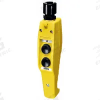 HUBBELL WIRING DEVICE-KELLEMS Pendant Control Station: (2) Push Buttons, 2NO, Up/Down, NEMA 4X (MPN CPB21). Key specifications — AC Contact Rating: 3 A @ 240 V; Action: Momentary/Momentary; DC Contact Rating: 1.1 A @ 125 V; Enclosure Material: Nylon; Hub Style: Dead-End; Legend: Up/Down; Mounting Orientation: Vertical; Operator Configuration: (2) Push Buttons.