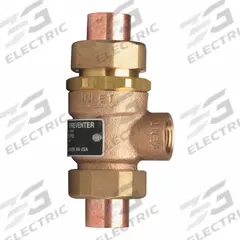 WATTS Backflow Preventer: 9D, 3/4 in Pipe Size, 18.7 gpm Flow Rate, 4.81 in Overall Lg, Brass (MPN 3/4 9DS-M2). Key specifications — Brand: WATTS.