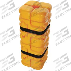 SENTRY Column Protector: 8 in, 4 in, 8 in, 8 in, I-Beam/Round/Square, 42 in Overall Ht, HDPE, Yellow (MPN CS-FIT-S-Y). Key specifications — Color: Yellow; Maximum Compatible Column Length: 8 in; Minimum Compatible Column Length: 4 in; Brand: SENTRY; Material: HDPE.