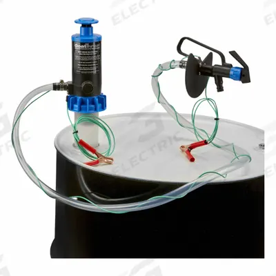 GOATTHROAT PUMPS Hand Pump: Piston Action, Pump with Hose, Nozzle & Spout - Down-Stroke Drum Pumps